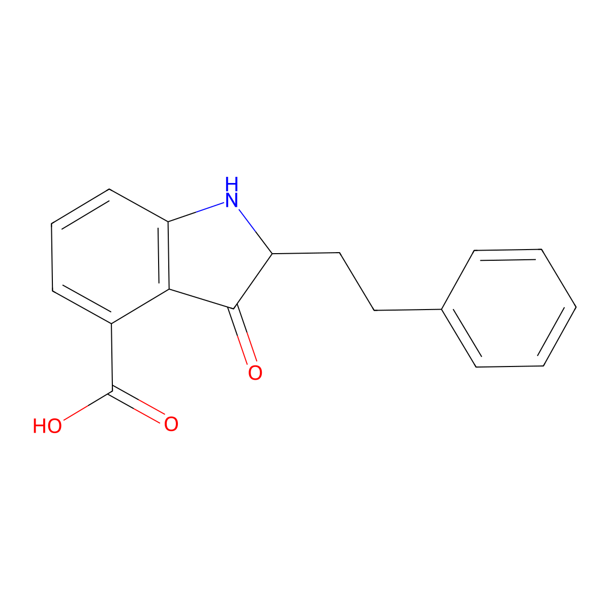 3-Oxo-2-(2-phenylethyl)indoline-4-carboxylic acid molecular structure, CAS 728024-53-1