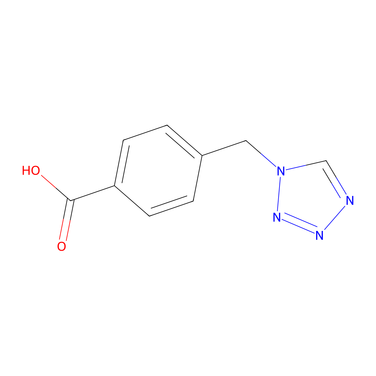4-(1H-tetrazol-1-ylmethyl)benzoic acid molecular structure, CAS 728024-58-6