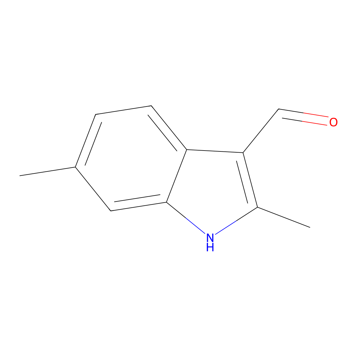 2,6-Dimethyl-1H-indole-3-carbaldehyde molecular structure, CAS 728024-59-7