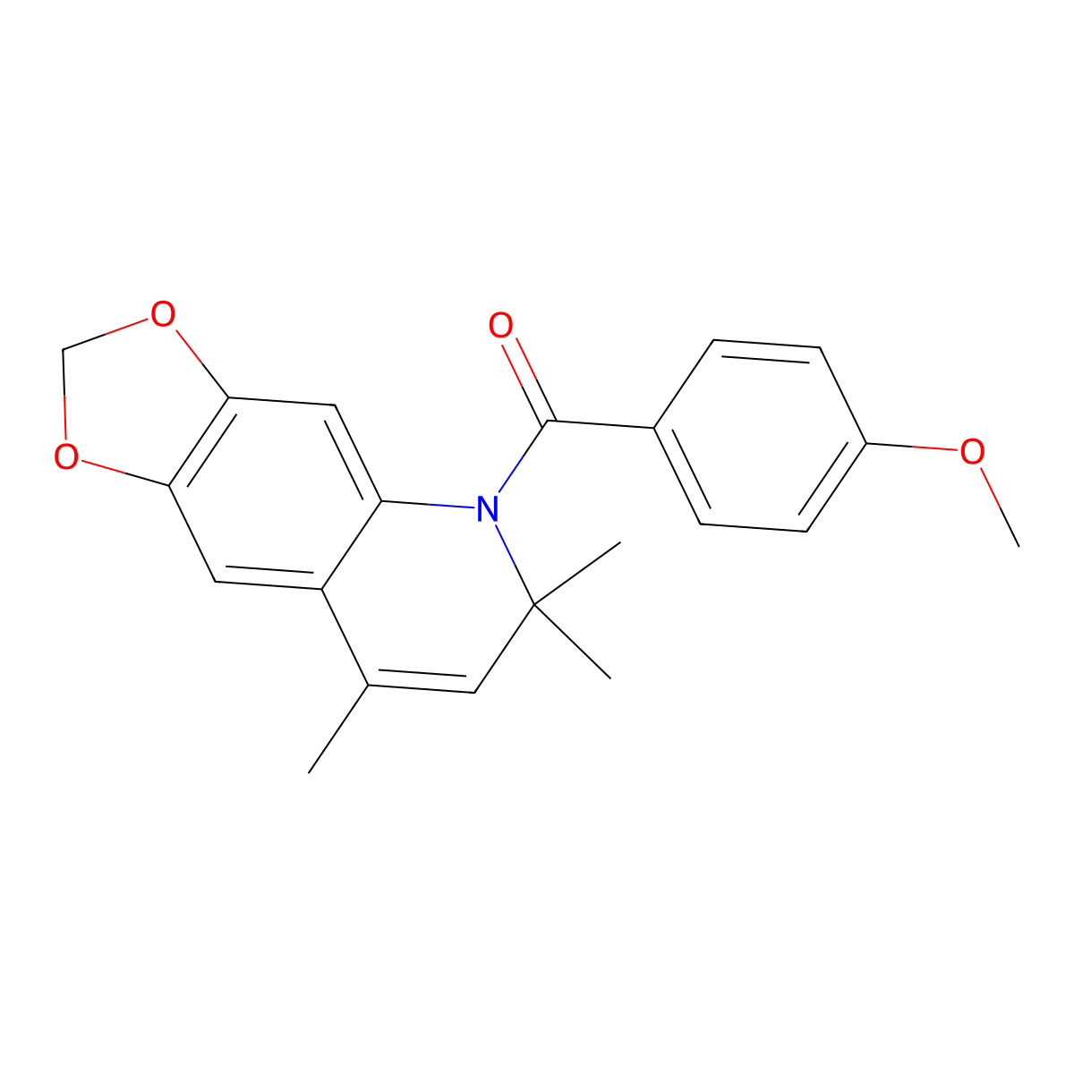 5-(4-Methoxybenzoyl)-6,6,8-trimethyl-5,6-dihydro[1,3]dioxolo[4,5-g]quinoline molecular structure, CAS 728025-26-1