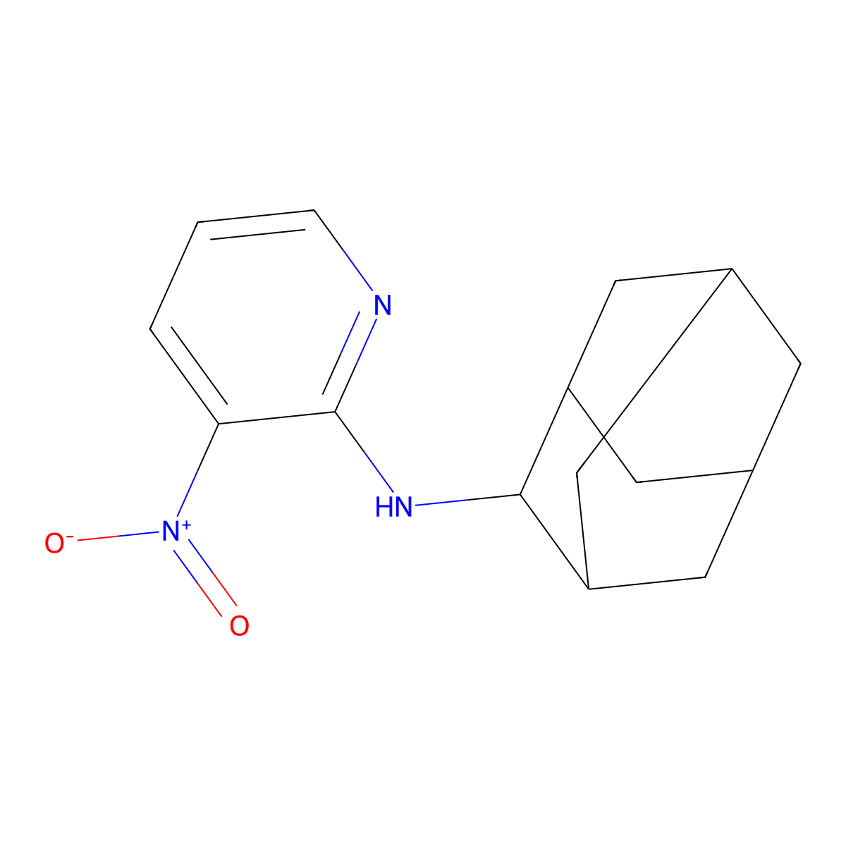 N-(Adamantan-2-yl)-3-nitropyridin-2-amine molecular structure, CAS 728025-72-7