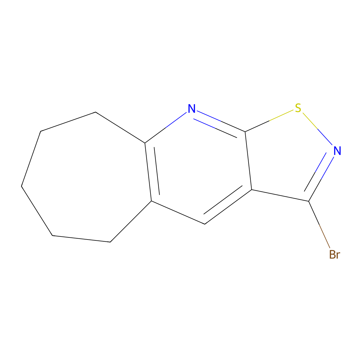 3-bromo-6,7,8,9-tetrahydro-5H-cyclohepta[b]isothiazolo[4,5-e]pyridine molecular structure, CAS 728025-88-5
