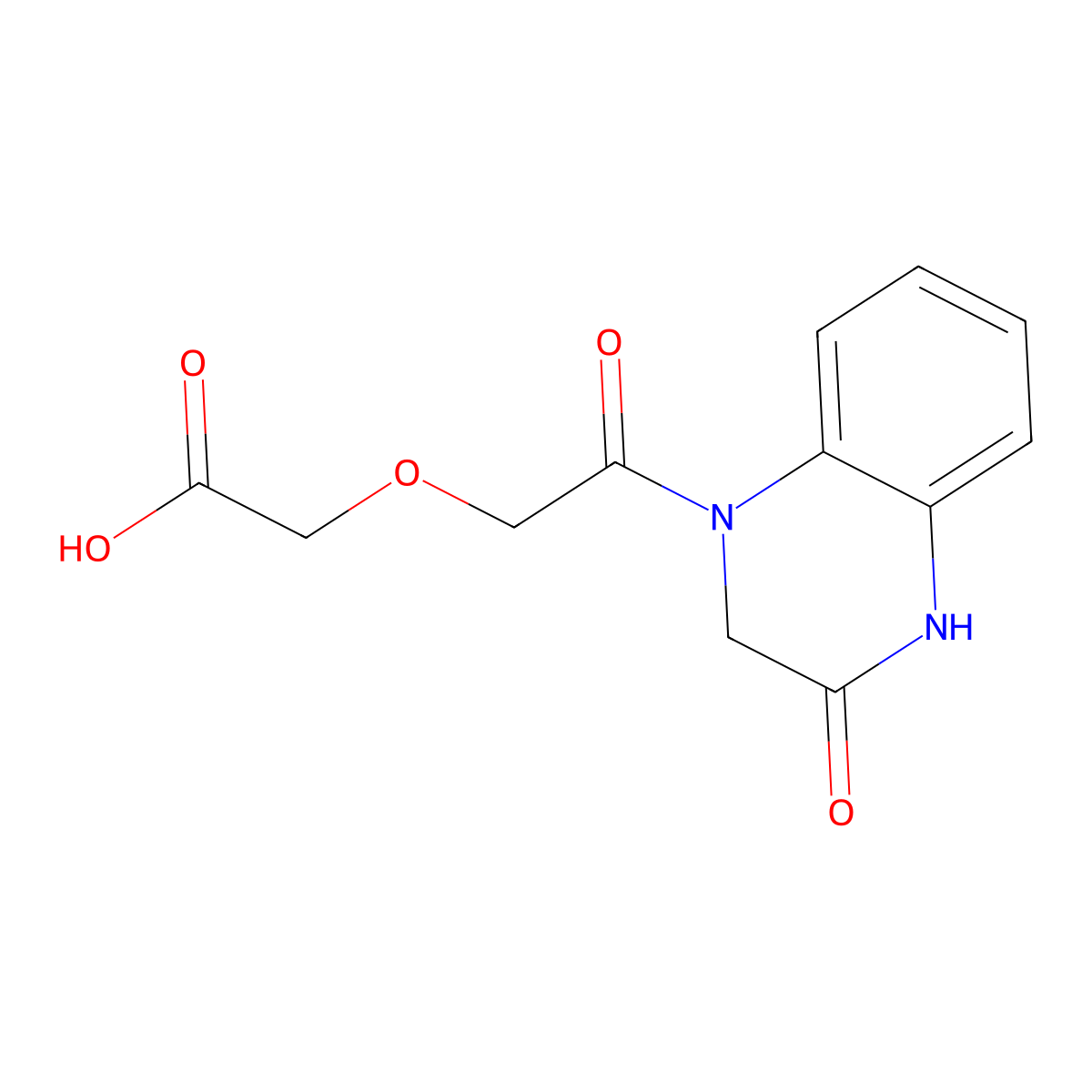 2-[2-Oxo-2-(3-oxo-2,4-dihydroquinoxalin-1-yl)ethoxy]acetic acid molecular structure, CAS 728026-44-6