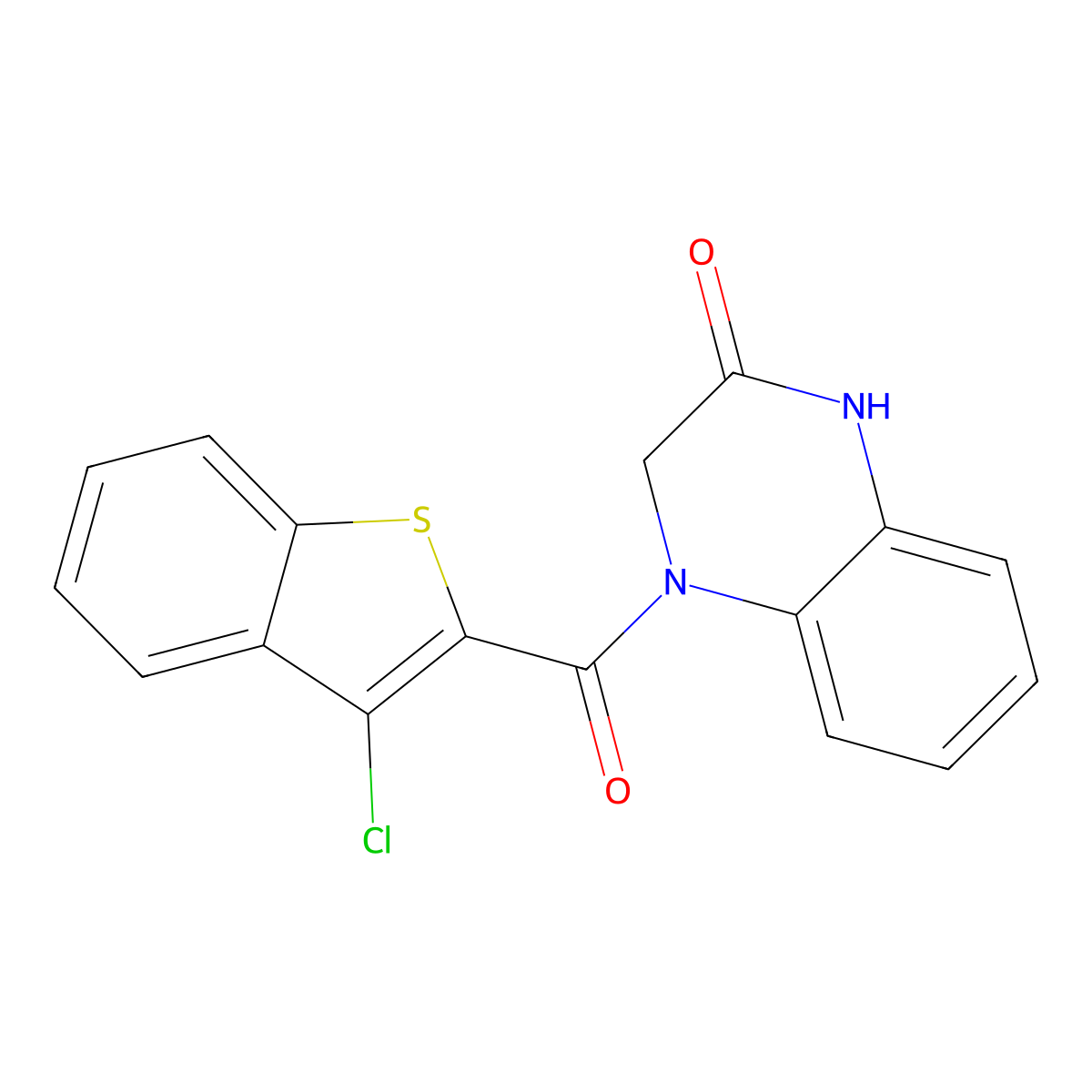 4-(3-chlorobenzo[b]thiophene-2-carbonyl)-3,4-dihydroquinoxalin-2(1H)-one molecular structure, CAS 728027-13-2