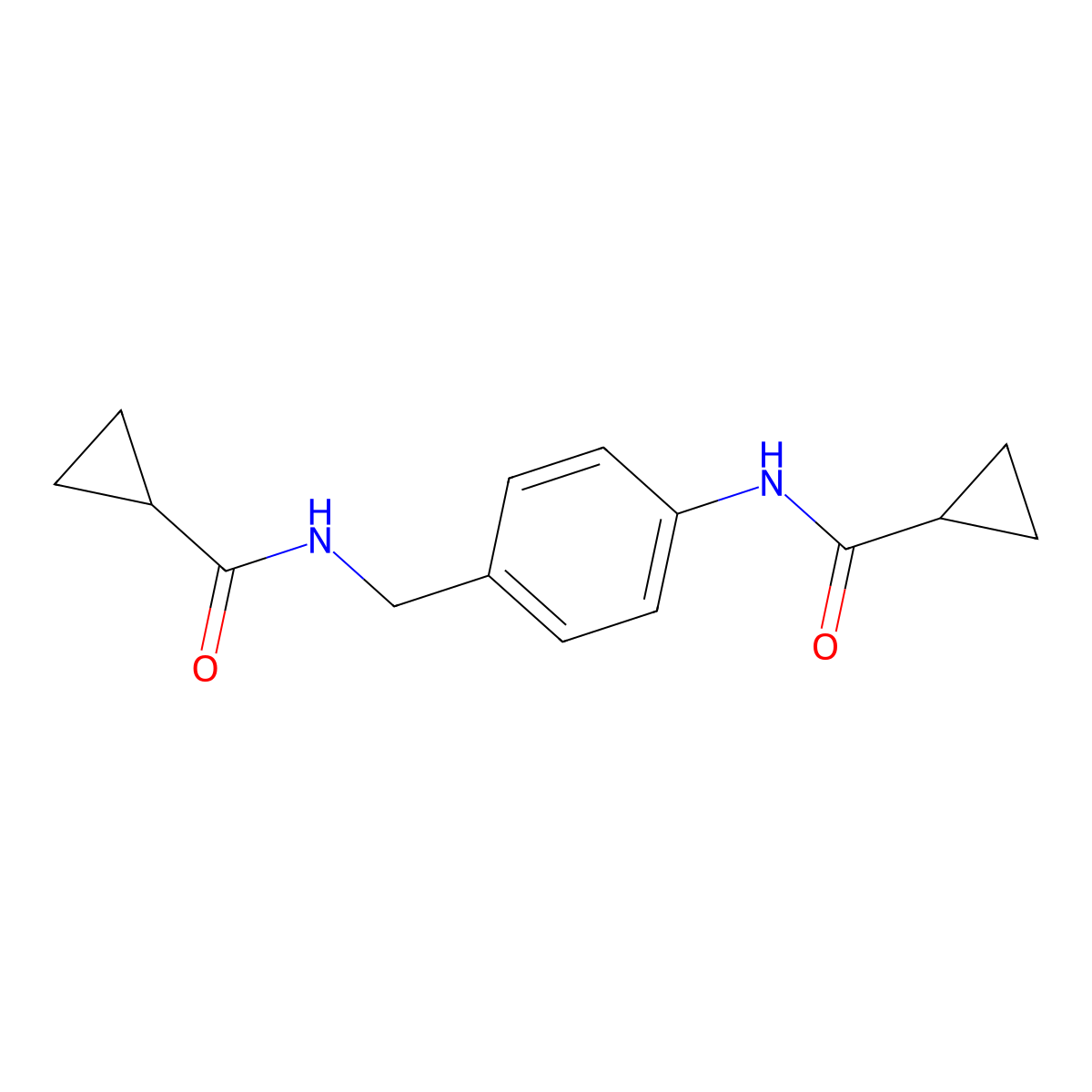 N-{4-[(cyclopropylcarbonyl)amino]benzyl}cyclopropanecarboxamide molecular structure, CAS 728027-35-8