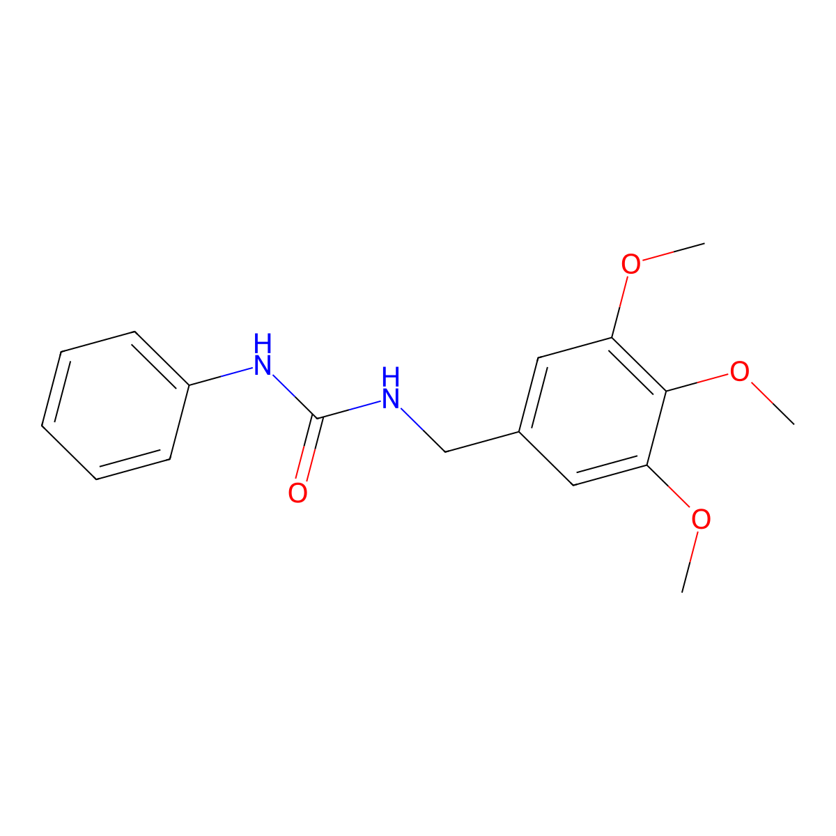 1-Phenyl-3-[(3,4,5-trimethoxyphenyl)methyl]urea molecular structure, CAS 728029-39-8