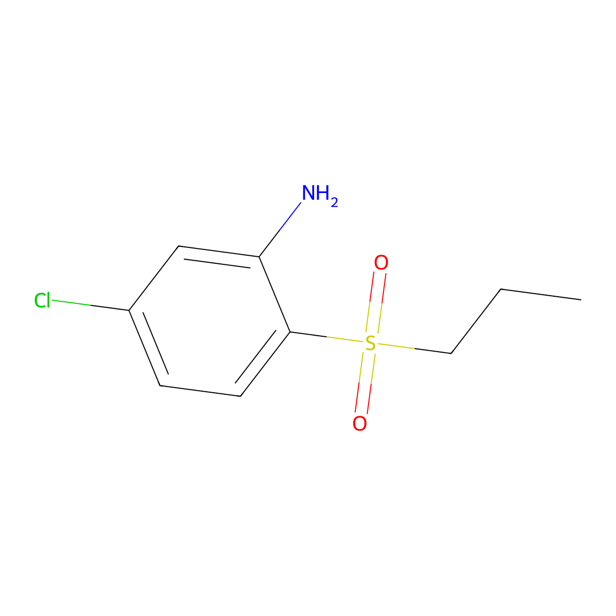 [5-Chloro-2-(propylsulfonyl)phenyl]amine molecular structure, CAS 728029-60-5