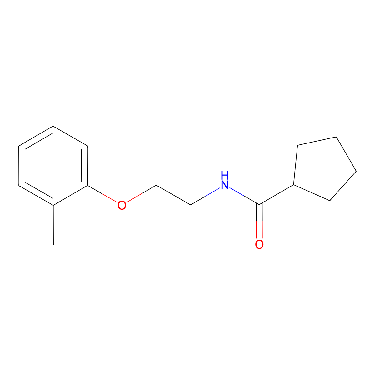N-[2-(2-methylphenoxy)ethyl]cyclopentanecarboxamide molecular structure, CAS 728030-18-0