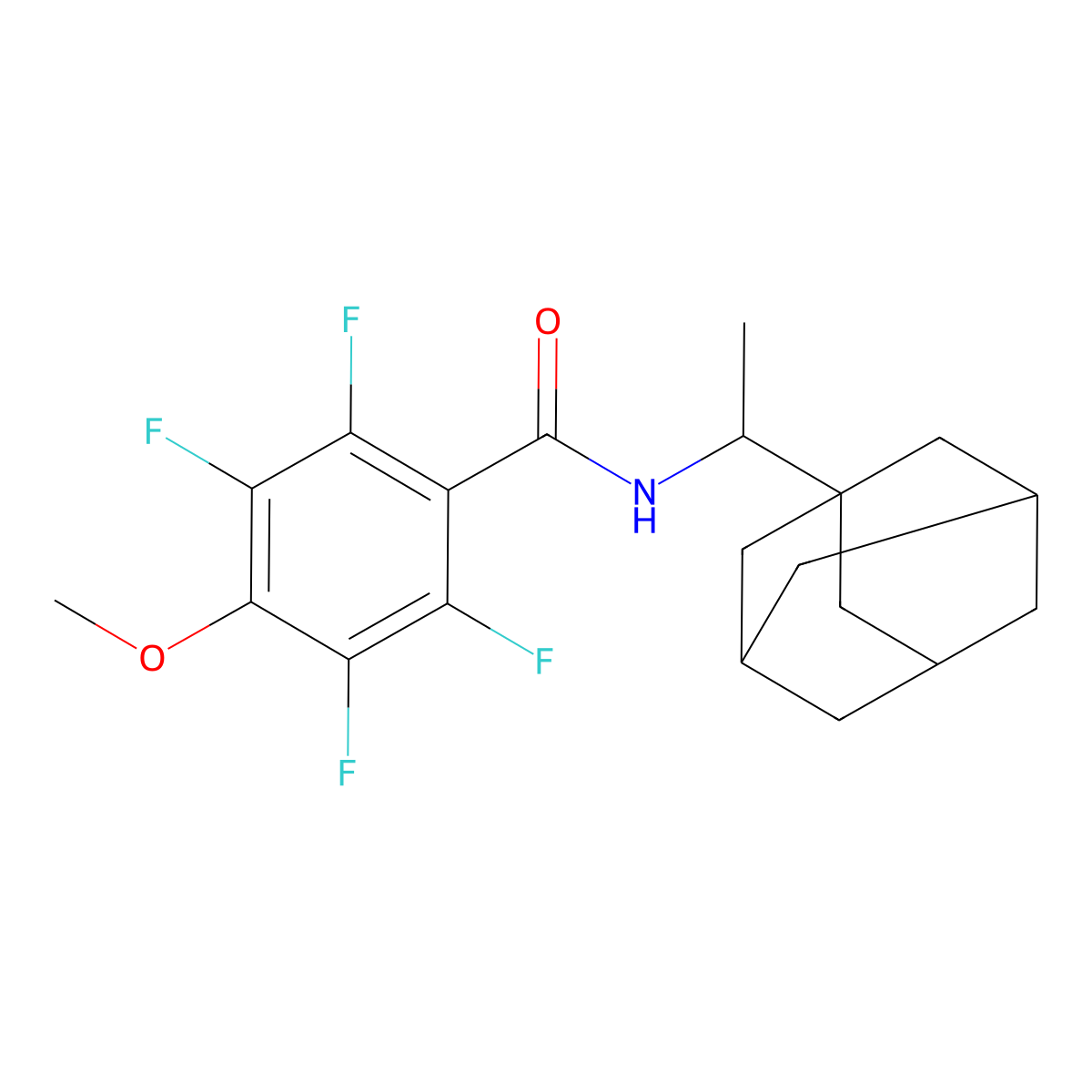N-[1-(1-adamantyl)ethyl]-2,3,5,6-tetrafluoro-4-methoxybenzamide molecular structure, CAS 728030-68-0