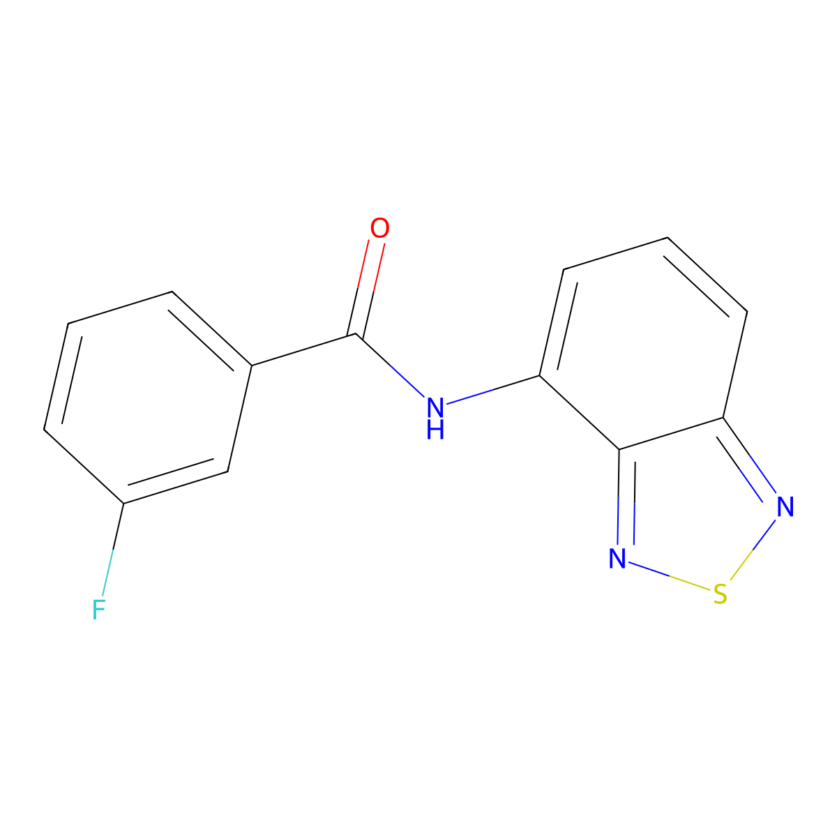 N-(2,1,3-benzothiadiazol-4-yl)-3-fluorobenzamide molecular structure, CAS 728030-76-0
