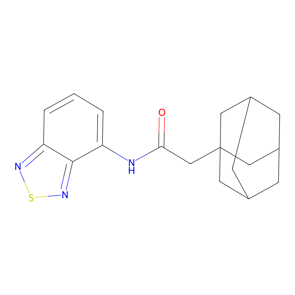 2-(1-adamantyl)-N-(2,1,3-benzothiadiazol-4-yl)acetamide molecular structure, CAS 728030-79-3