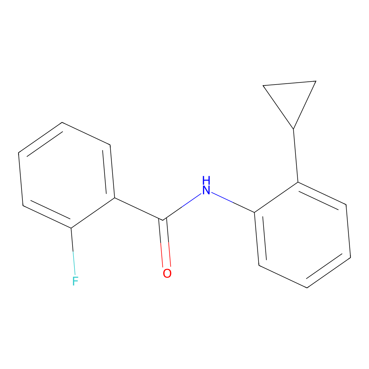 N-(2-cyclopropylphenyl)-2-fluorobenzamide molecular structure, CAS 728030-86-2