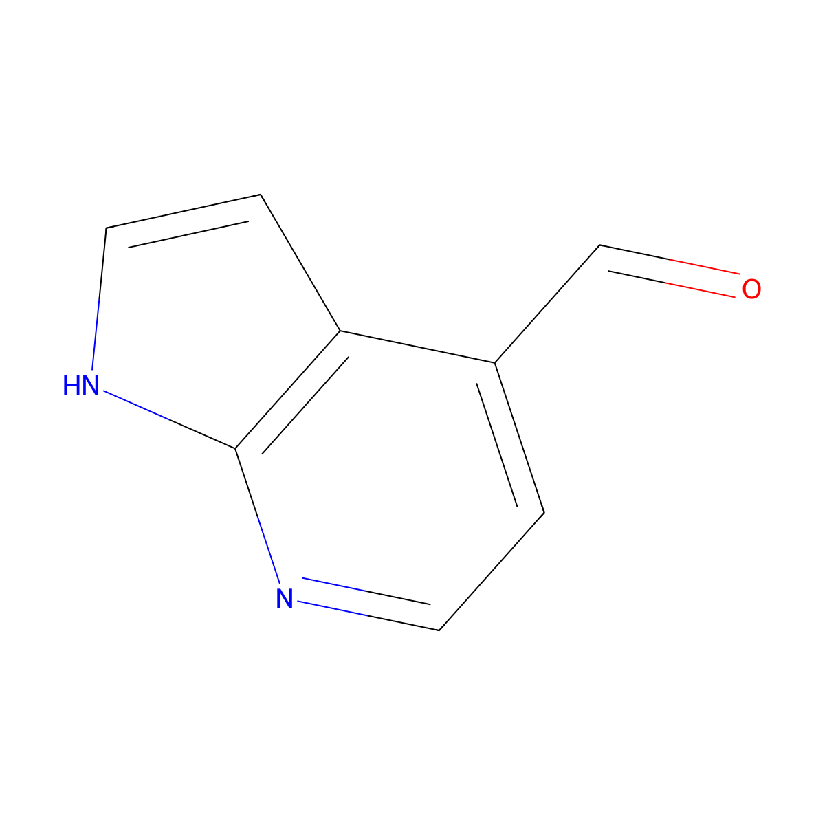 1H-Pyrrolo[2,3-b]pyridine-4-carbaldehyde molecular structure, CAS 728034-12-6