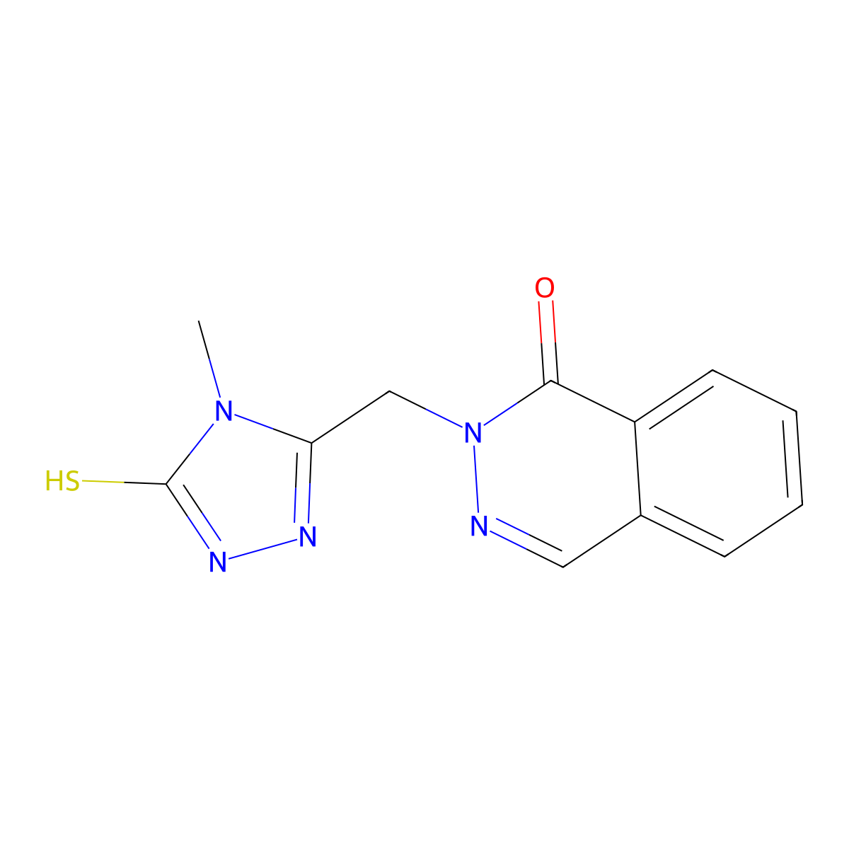 2-[(4-methyl-5-sulfanylidene-1H-1,2,4-triazol-3-yl)methyl]phthalazin-1-one molecular structure, CAS 728034-98-8