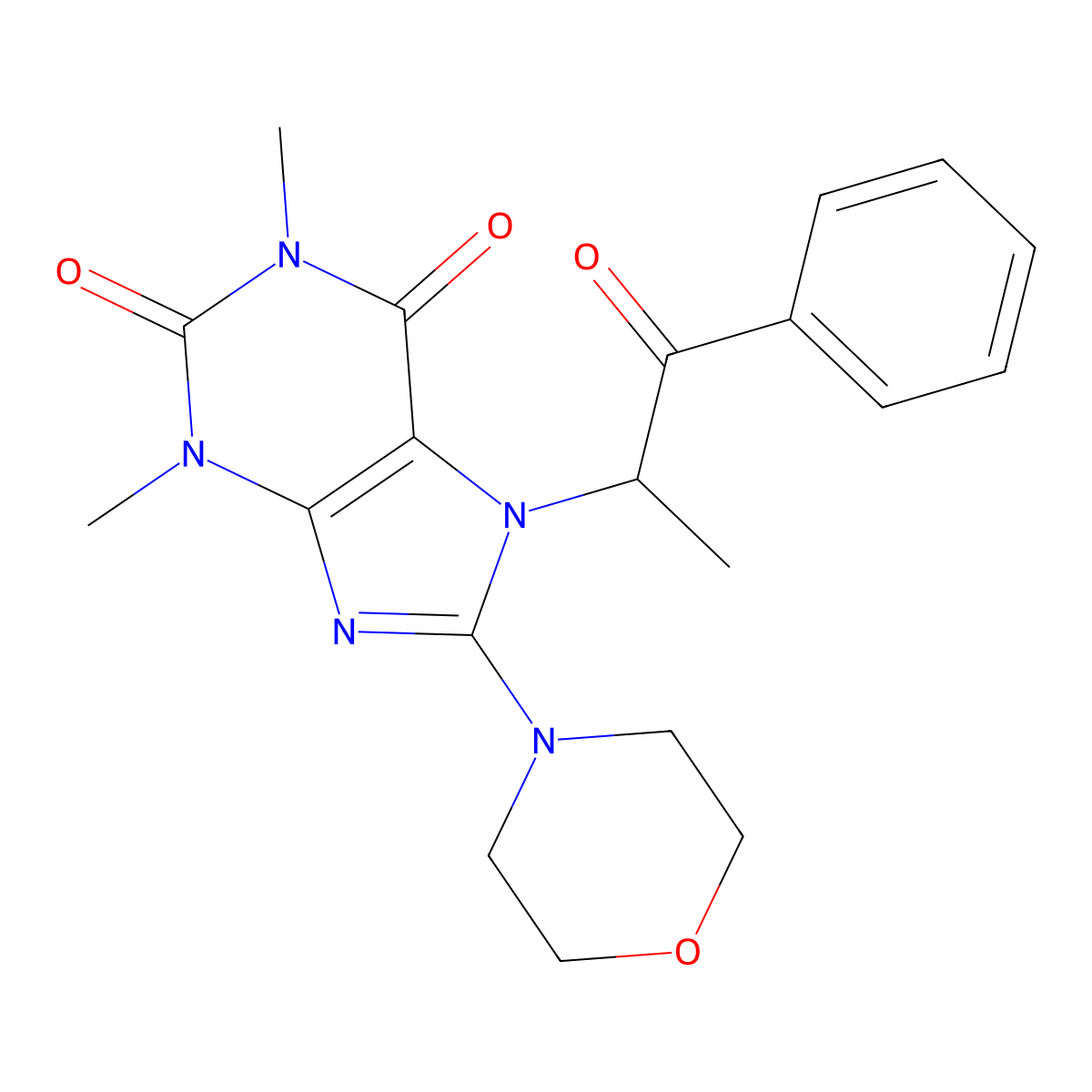 1,3-Dimethyl-8-morpholin-4-yl-7-(1-oxo-1-phenylpropan-2-yl)purine-2,6-dione molecular structure, CAS 728035-72-1