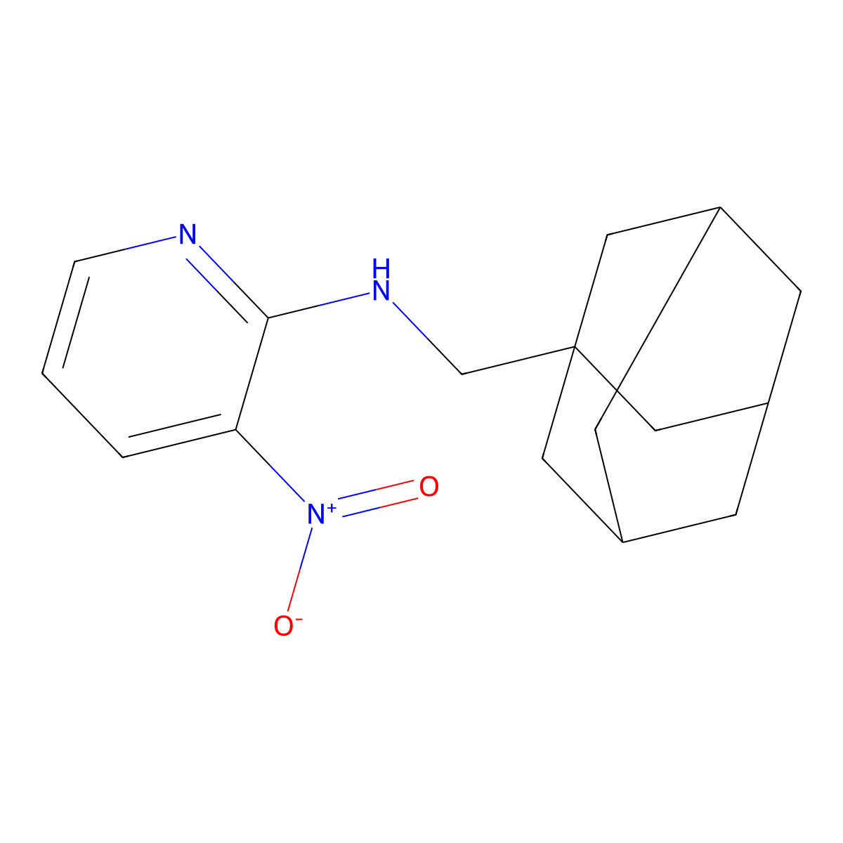 N-(1-adamantylmethyl)-3-nitropyridin-2-amine molecular structure, CAS 728036-25-7