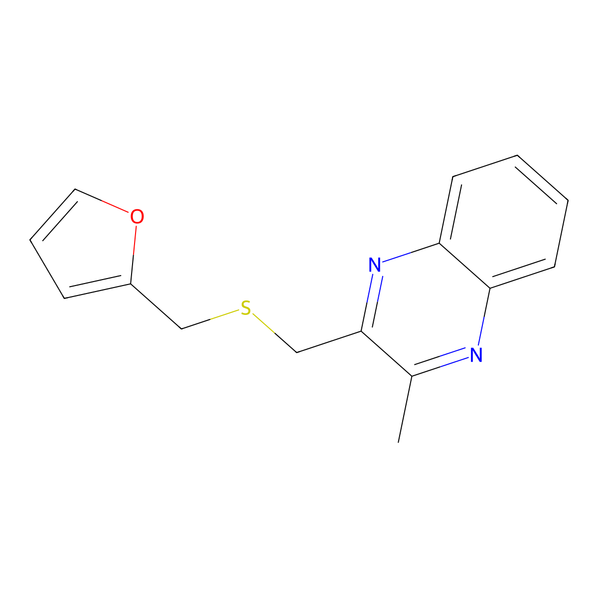 2-(Furan-2-ylmethylsulfanylmethyl)-3-methylquinoxaline molecular structure, CAS 728036-31-5
