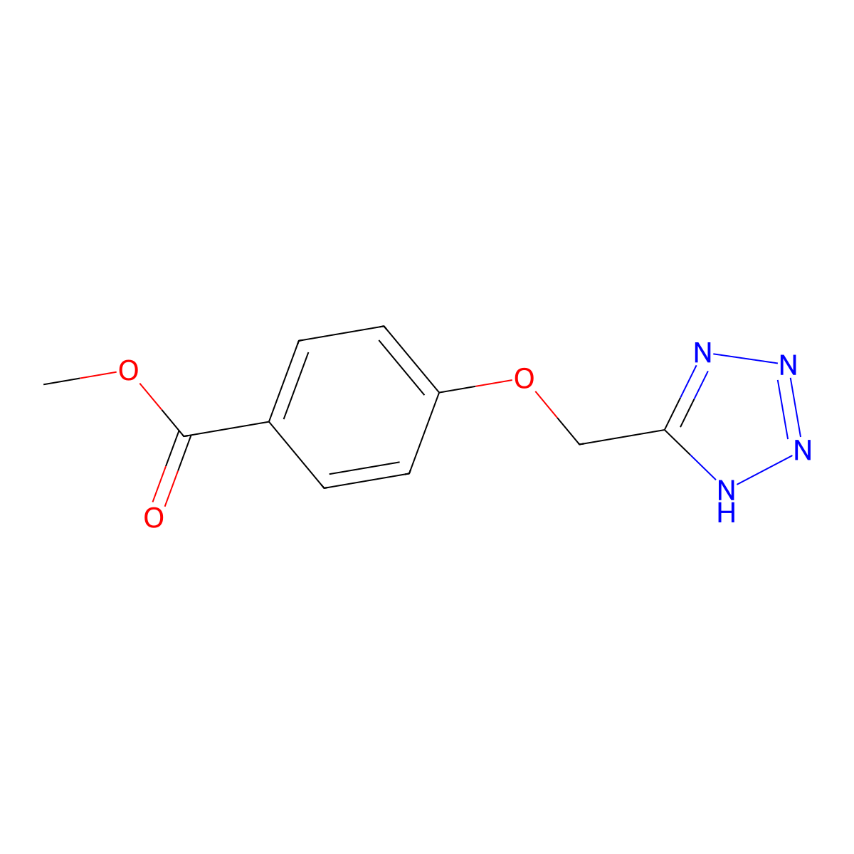 methyl 4-(2H-tetrazol-5-ylmethoxy)benzoate molecular structure, CAS 728038-32-2