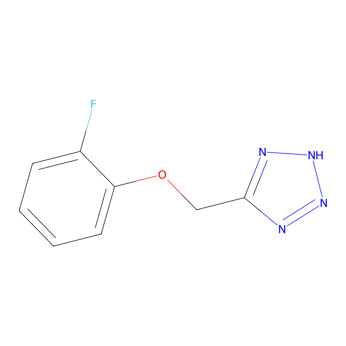 5-((2-Fluorophenoxy)methyl)-2H-tetrazole molecular structure, CAS 728038-33-3
