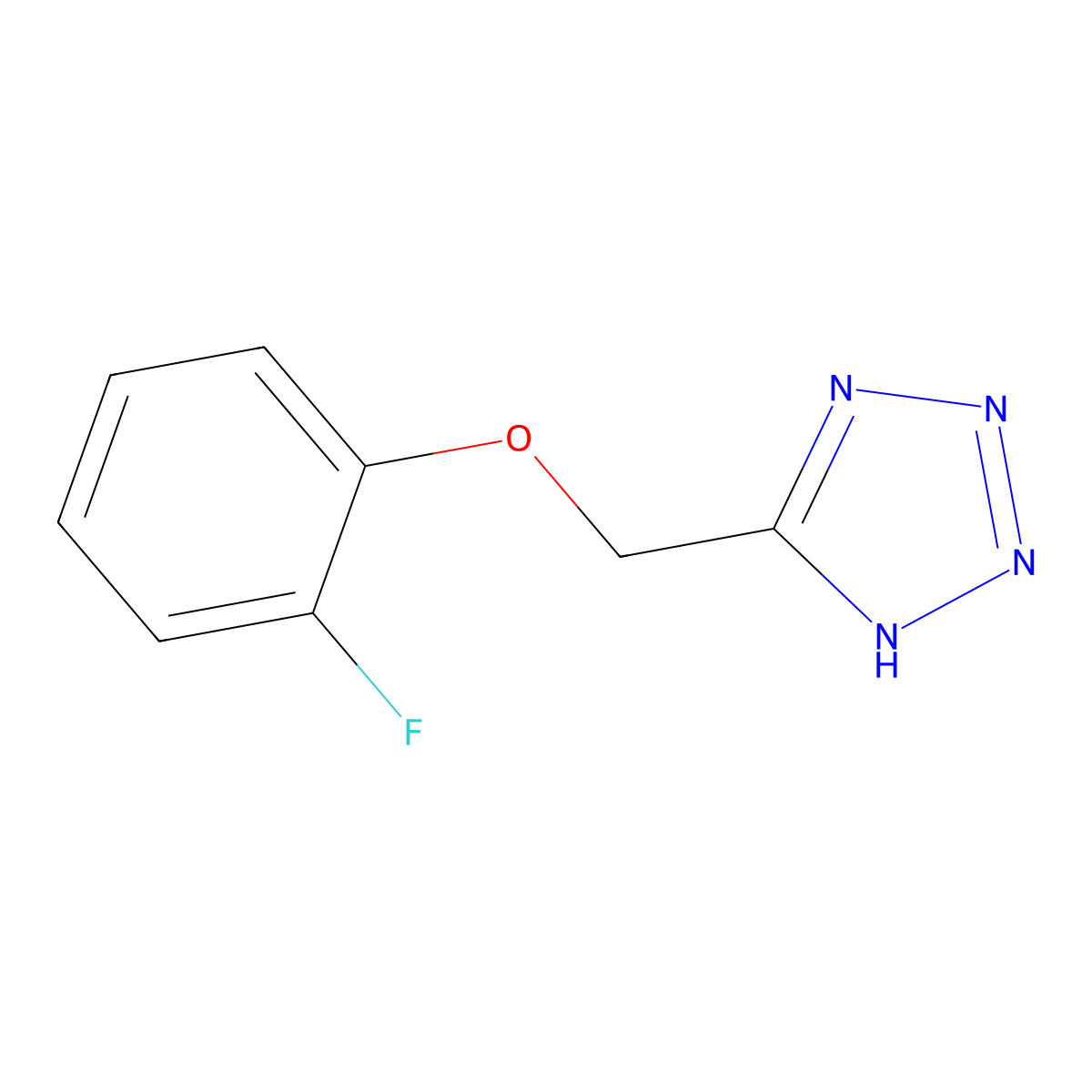 5-((2-Fluorophenoxy)methyl)-2H-tetrazole molecular structure, CAS 728038-33-3
