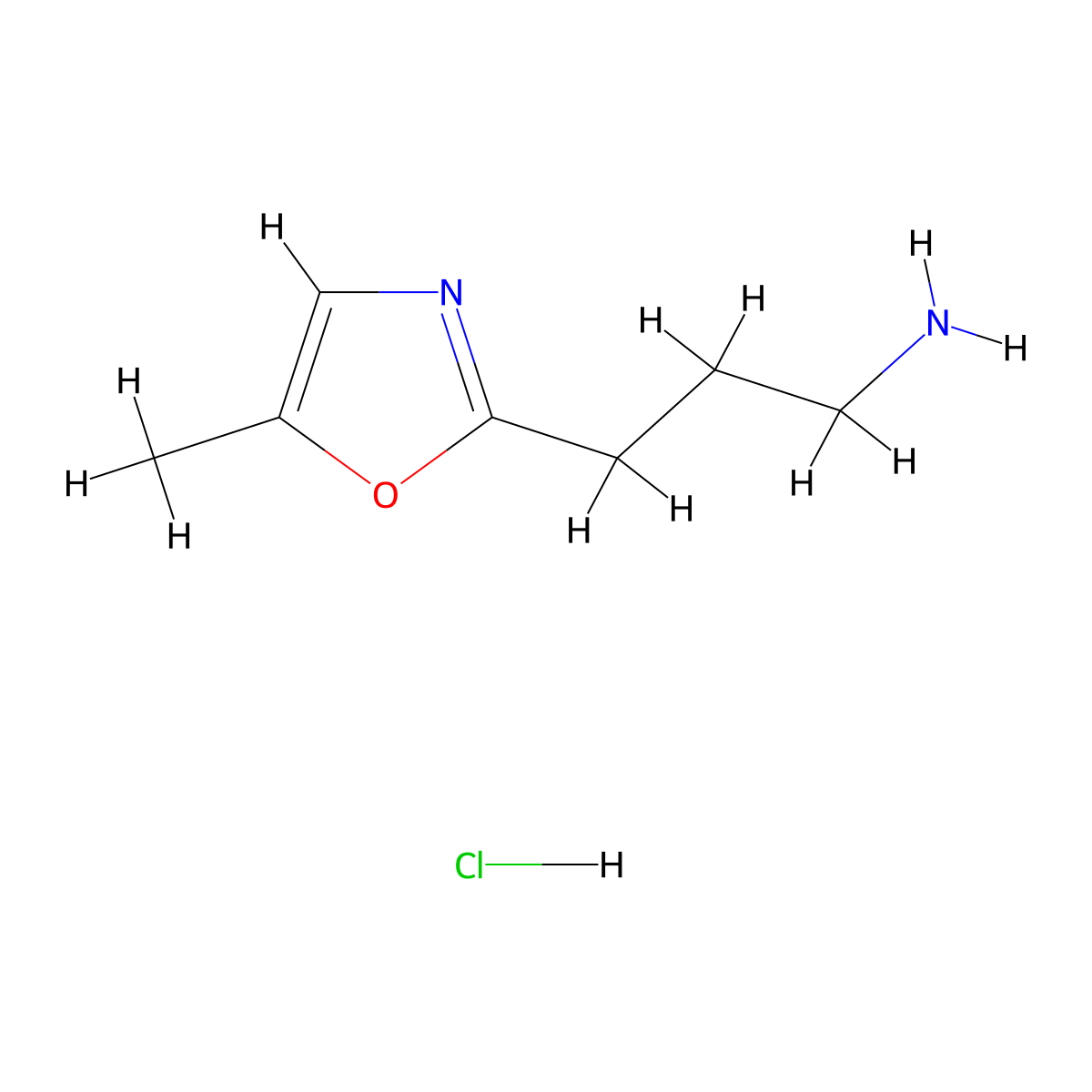 3-(5-Methyl-1,3-oxazol-2-yl)propan-1-amine hydrochloride molecular structure, CAS 728040-38-8