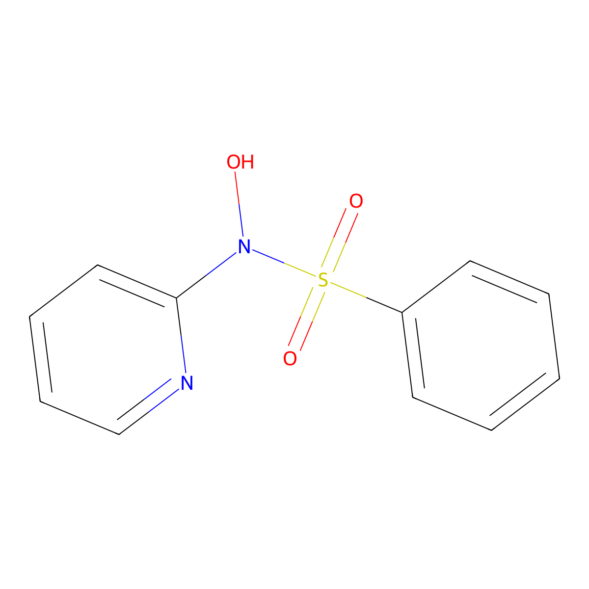 N-Hydroxy-N-(pyridin-2-yl)benzenesulfonamide molecular structure, CAS 72805-14-2
