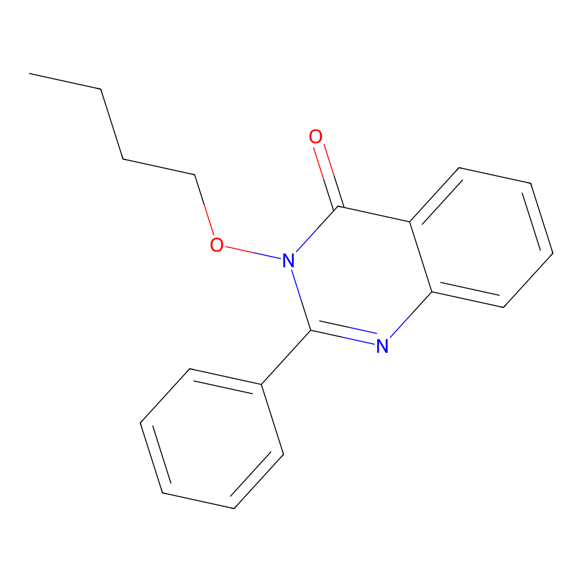 3-Butoxy-2-phenyl-3,4-dihydroquinazolin-4-one molecular structure, CAS 72805-21-1