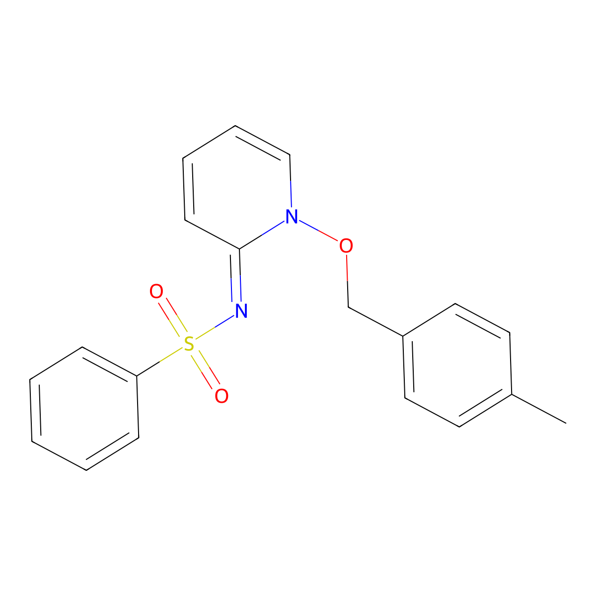 N-[(2E)-1-[(4-Methylphenyl)methoxy]-1,2-dihydropyridin-2-ylidene]benzenesulfonamide molecular structure, CAS 72805-23-3