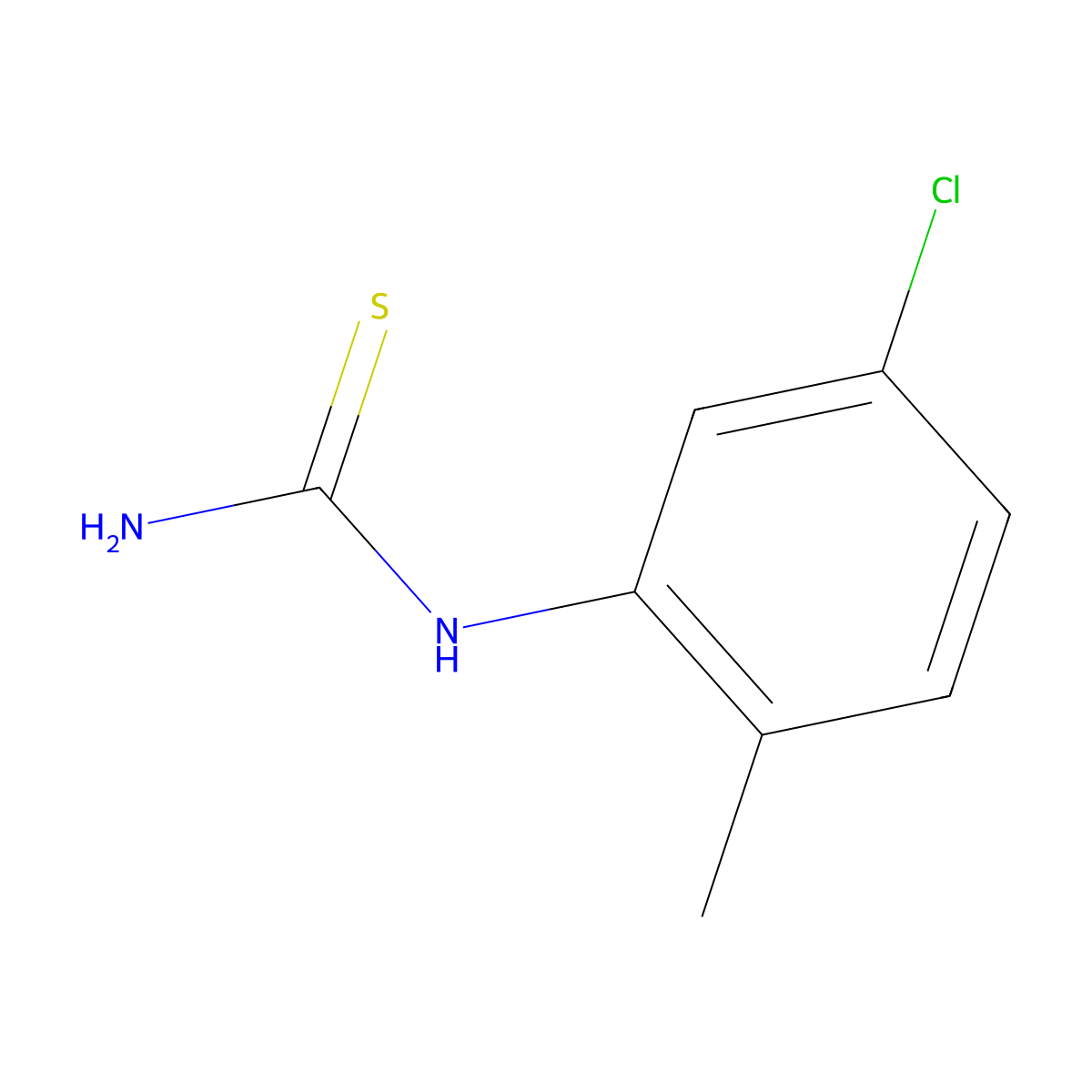 1-(5-Chloro-2-methylphenyl)-2-thiourea molecular structure, CAS 72806-61-2