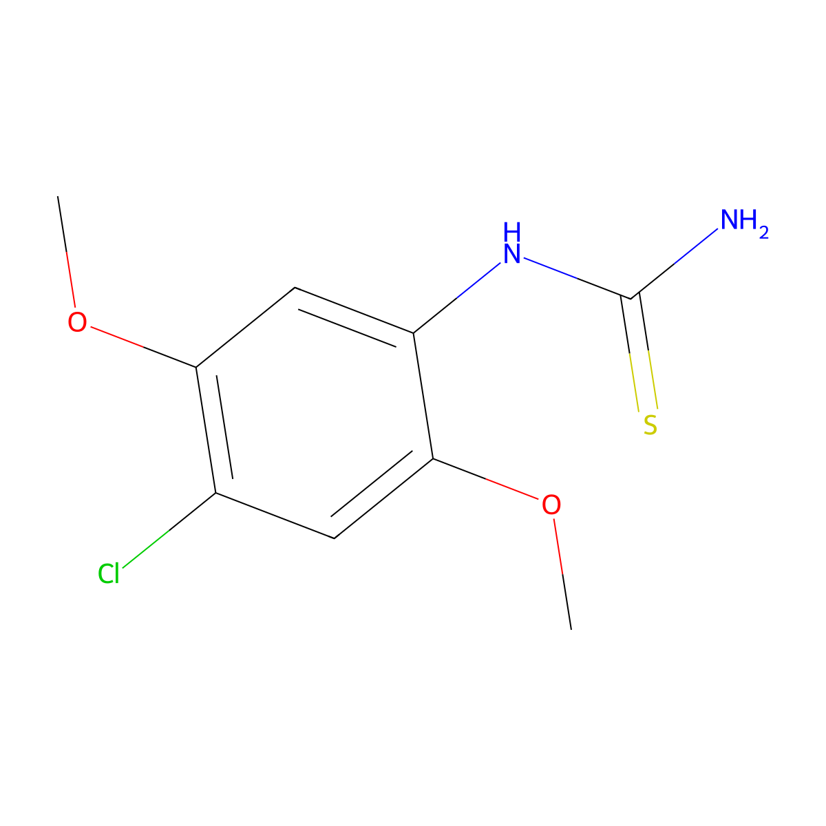 (4-Chloro-2,5-dimethoxyphenyl)thiourea molecular structure, CAS 72806-65-6