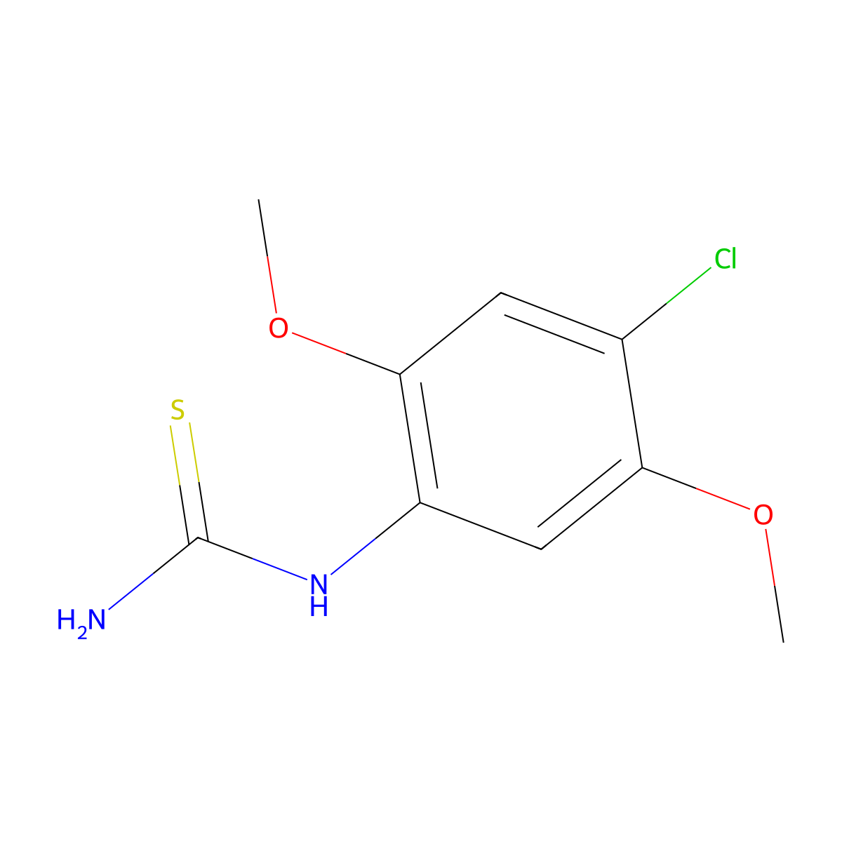 (4-Chloro-2,5-dimethoxyphenyl)thiourea molecular structure, CAS 72806-65-6