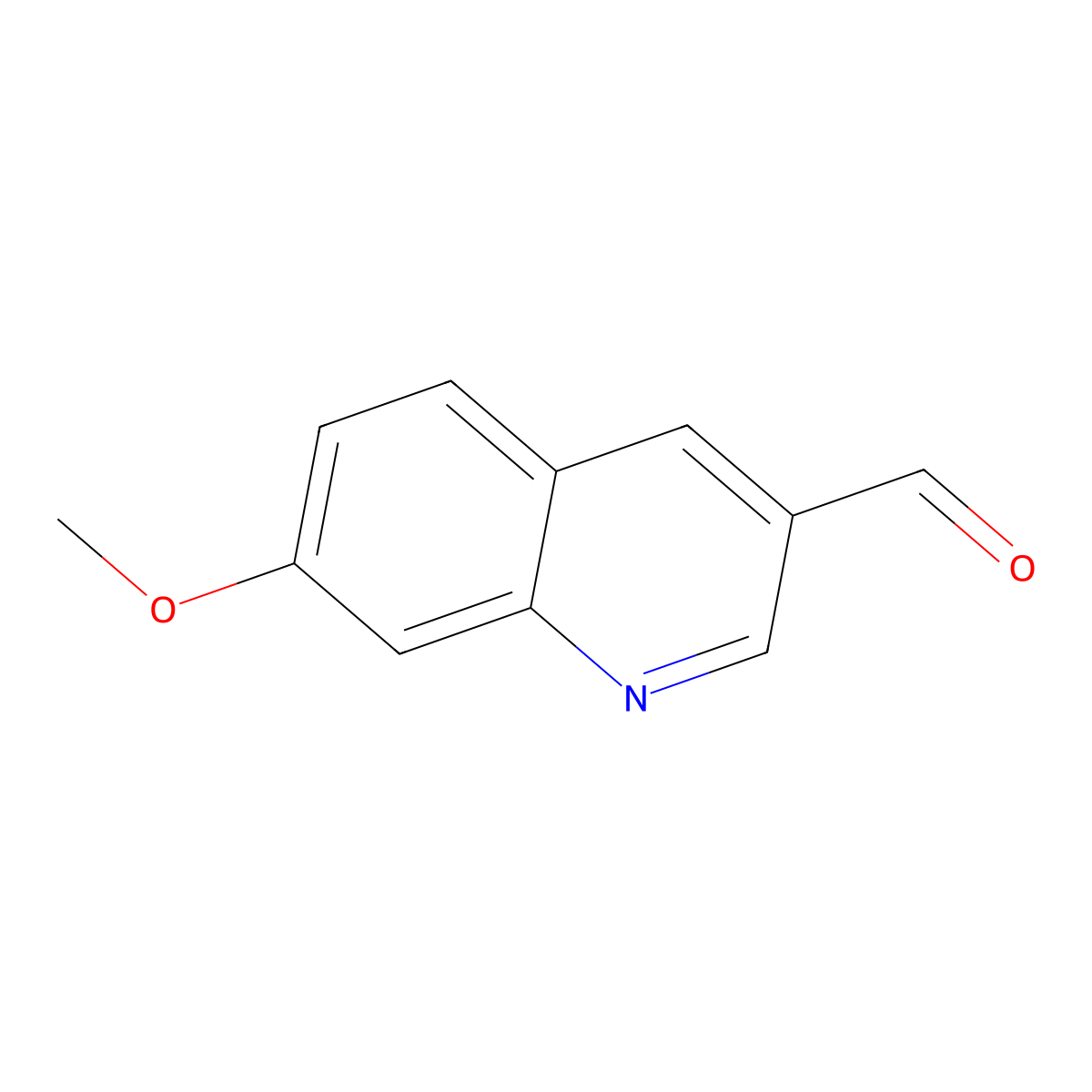 7-Methoxyquinoline-3-carbaldehyde molecular structure, CAS 72808-91-4