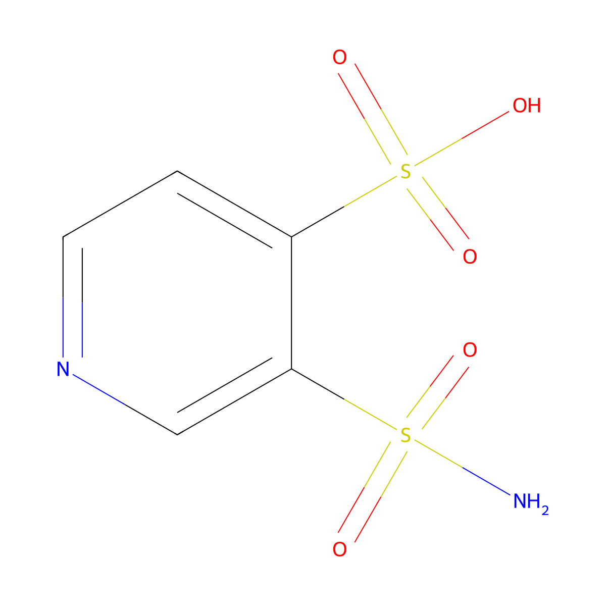 3-Sulfamoylpyridine-4-sulfonic acid molecular structure, CAS 72810-60-7