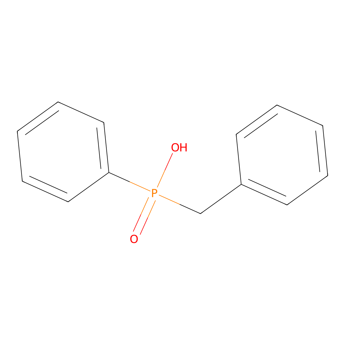 Benzyl(phenyl)phosphinic acid molecular structure, CAS 7282-98-6