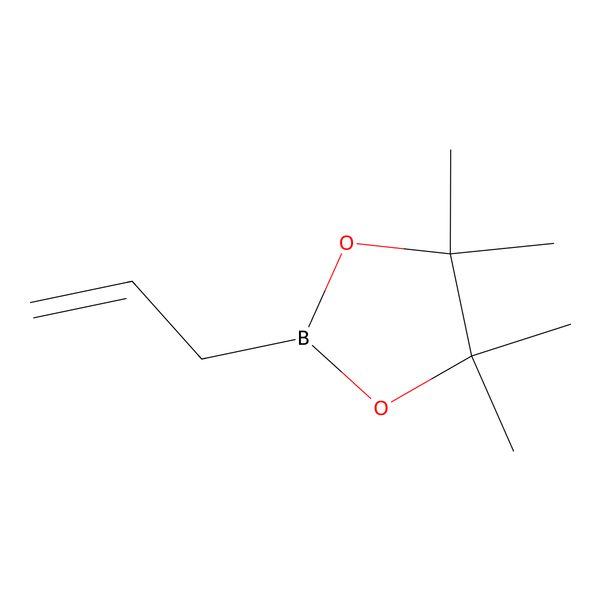 4,4,5,5-Tetramethyl-2-(prop-2-en-1-yl)-1,3,2-dioxaborolane molecular structure, CAS 72824-04-5