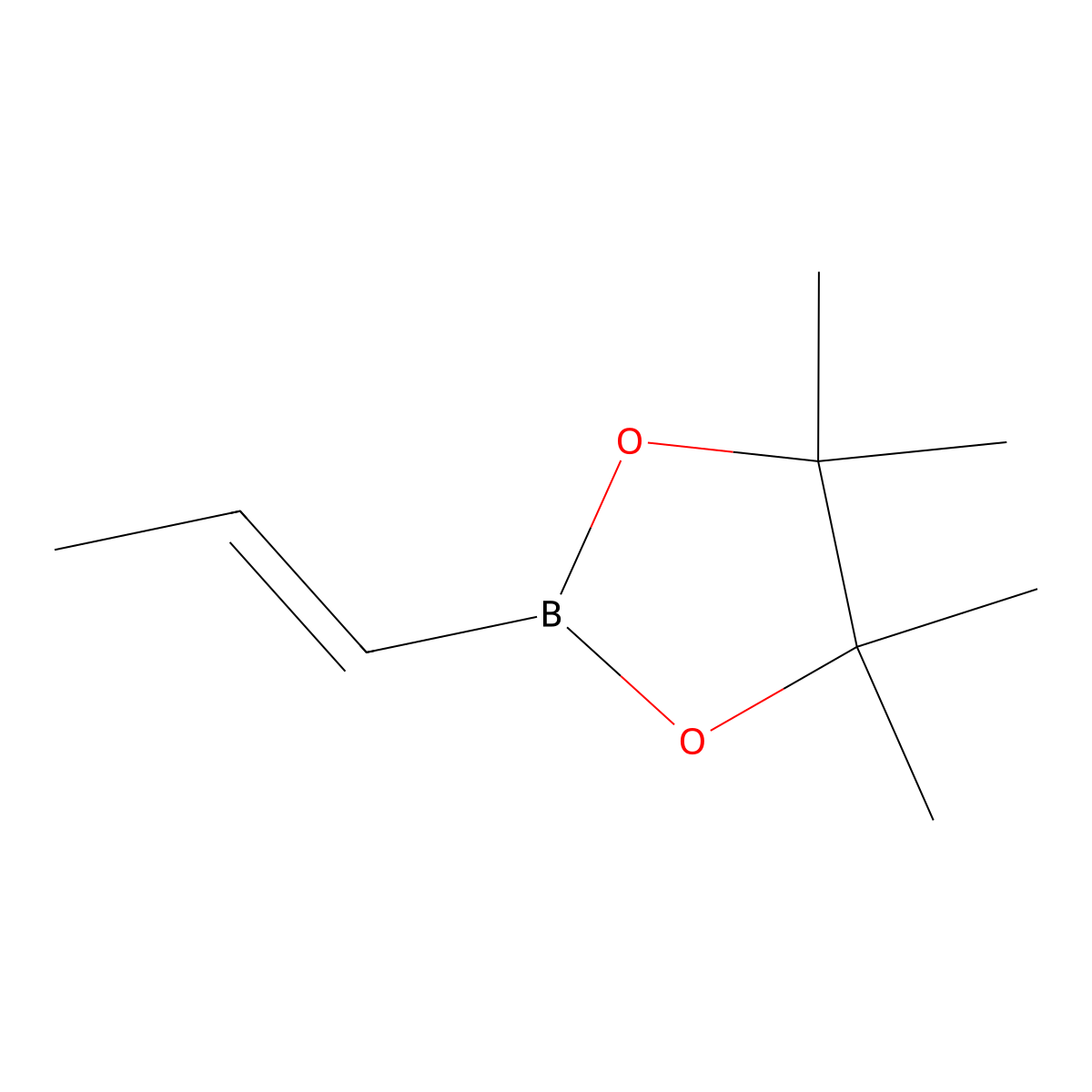 4,4,5,5-tetramethyl-2-[(1E)-prop-1-en-1-yl]-1,3,2-dioxaborolane molecular structure, CAS 72824-05-6
