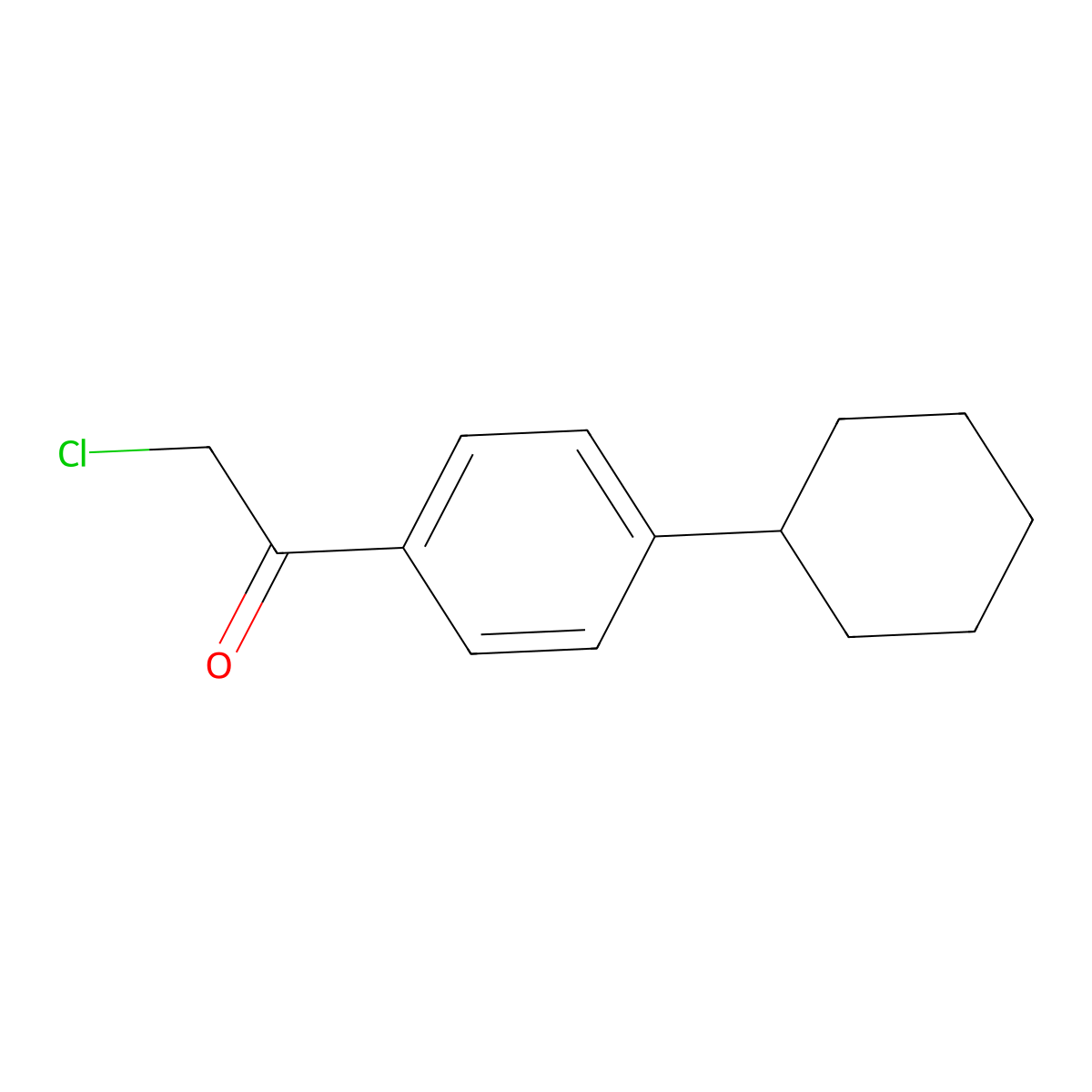 2-Chloro-1-(4-cyclohexylphenyl)ethanone molecular structure, CAS 72825-30-0