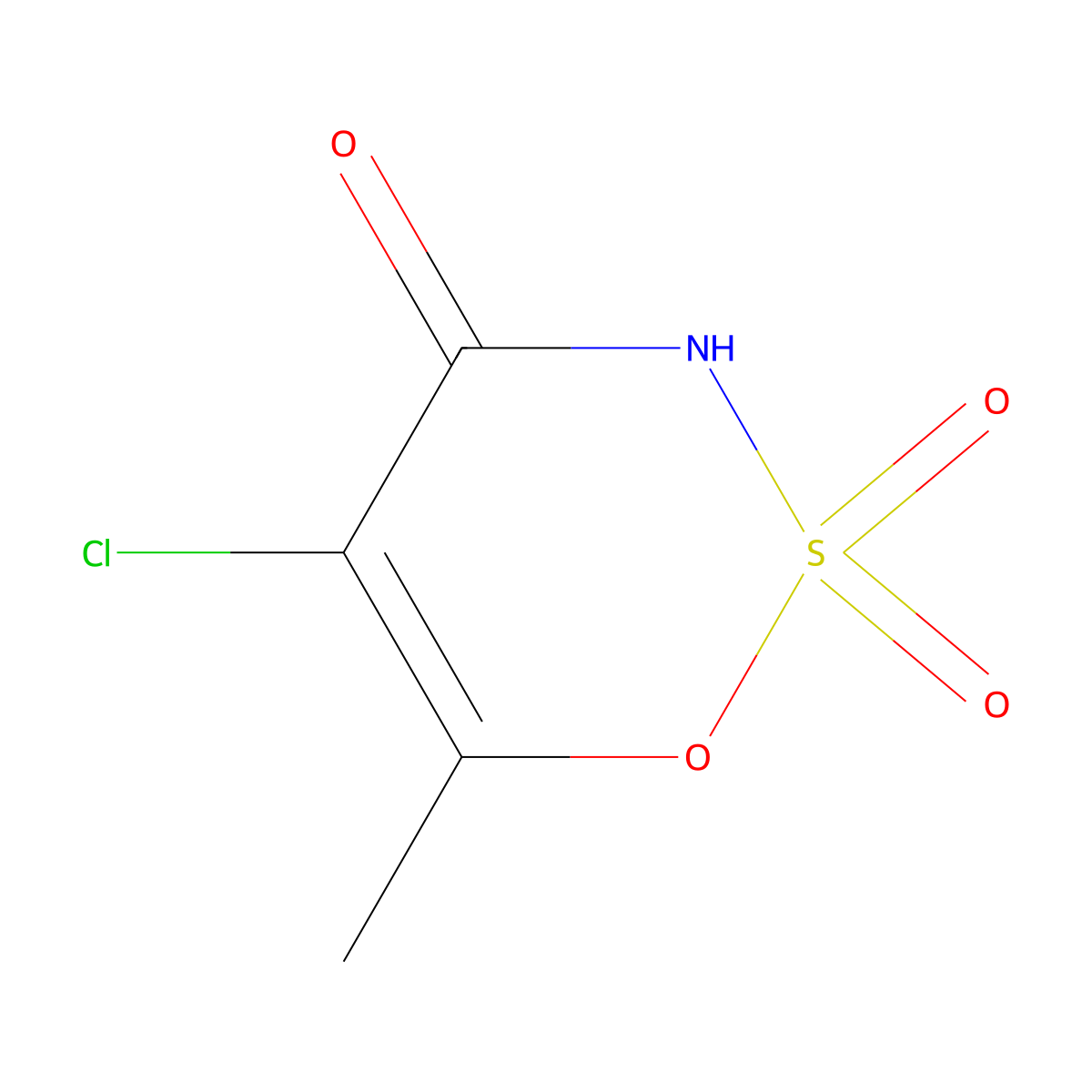 5-Chloroacesulfame molecular structure, CAS 72827-08-8