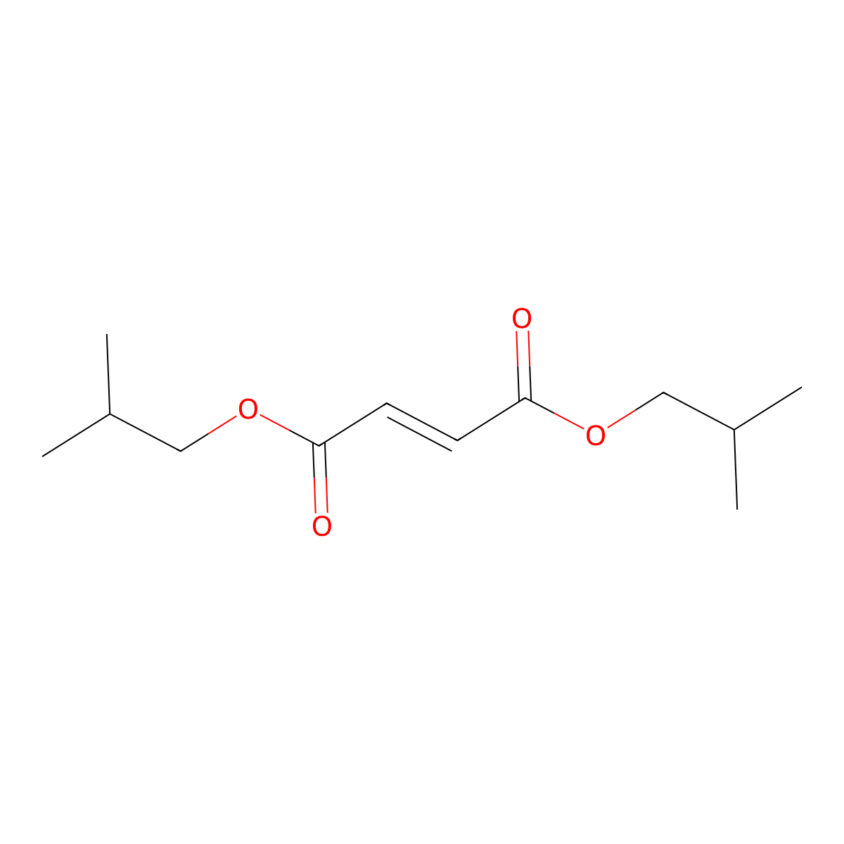 Diisobutyl fumarate molecular structure, CAS 7283-69-4