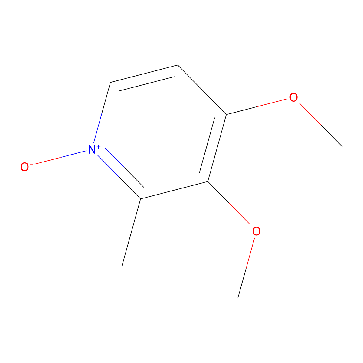 3,4-Dimethoxy-2-methyl-1-oxo-1lambda~5~-pyridine molecular structure, CAS 72830-07-0