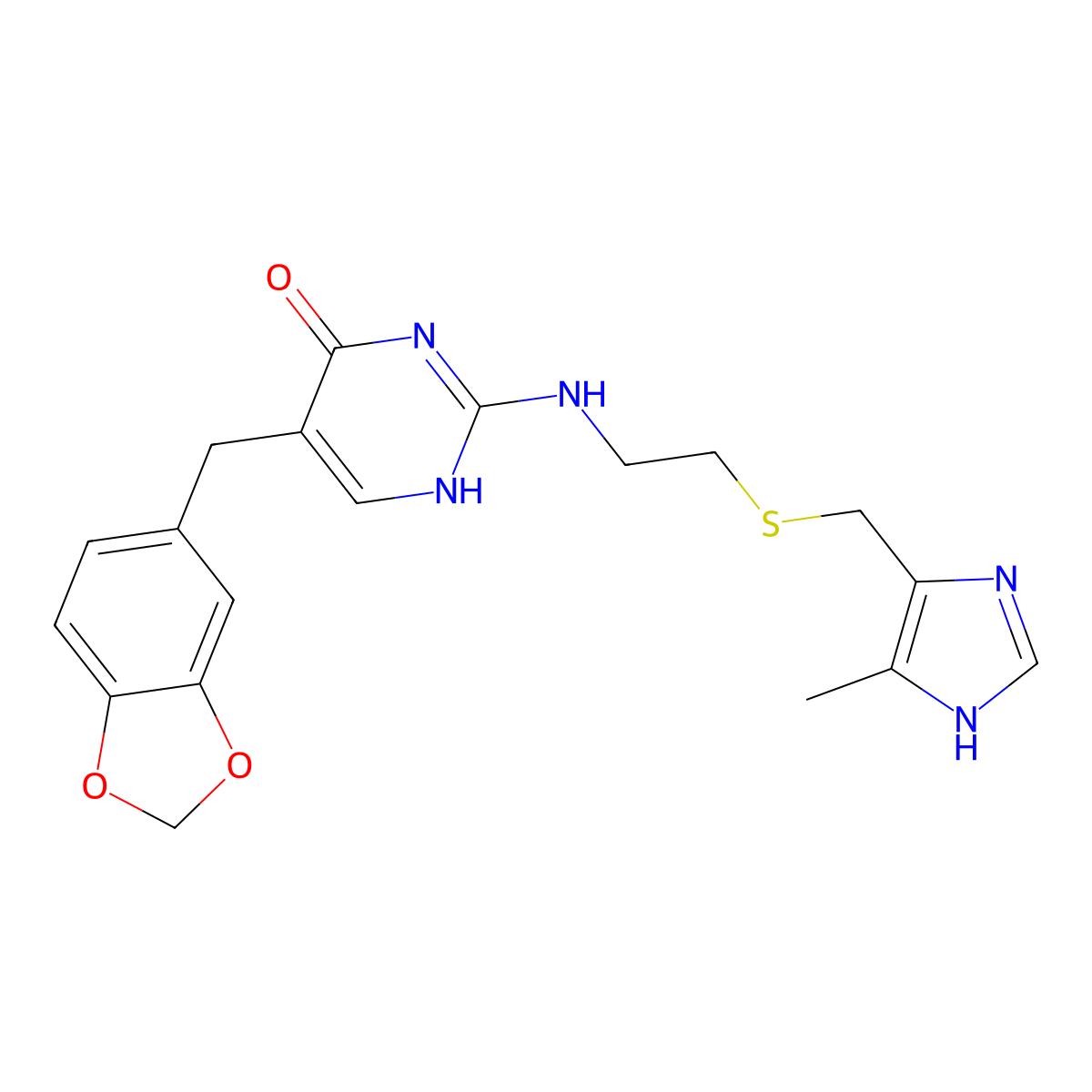 Oxmetidine molecular structure, CAS 72830-39-8