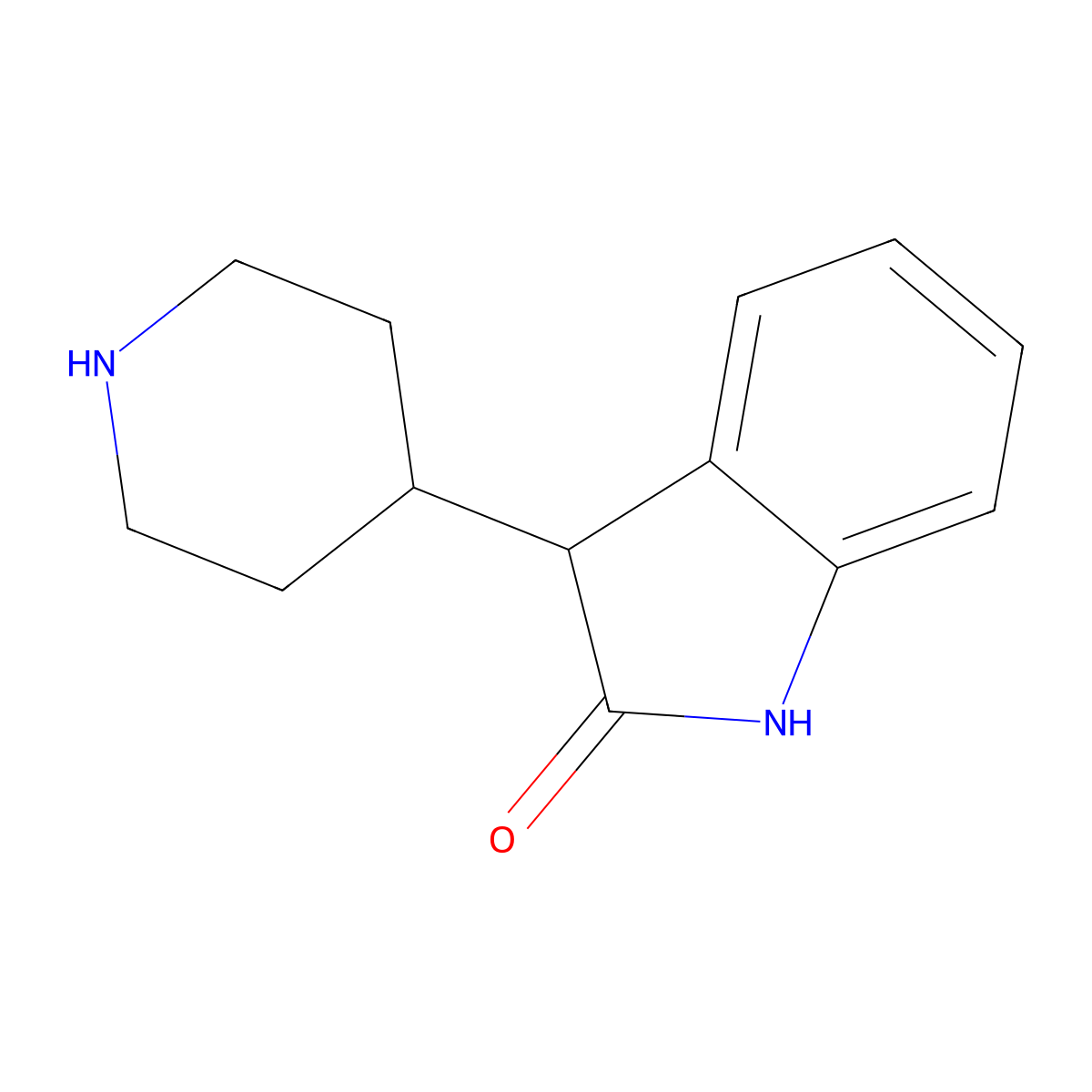 3-(Piperidin-4-yl)indolin-2-one molecular structure, CAS 72831-89-1