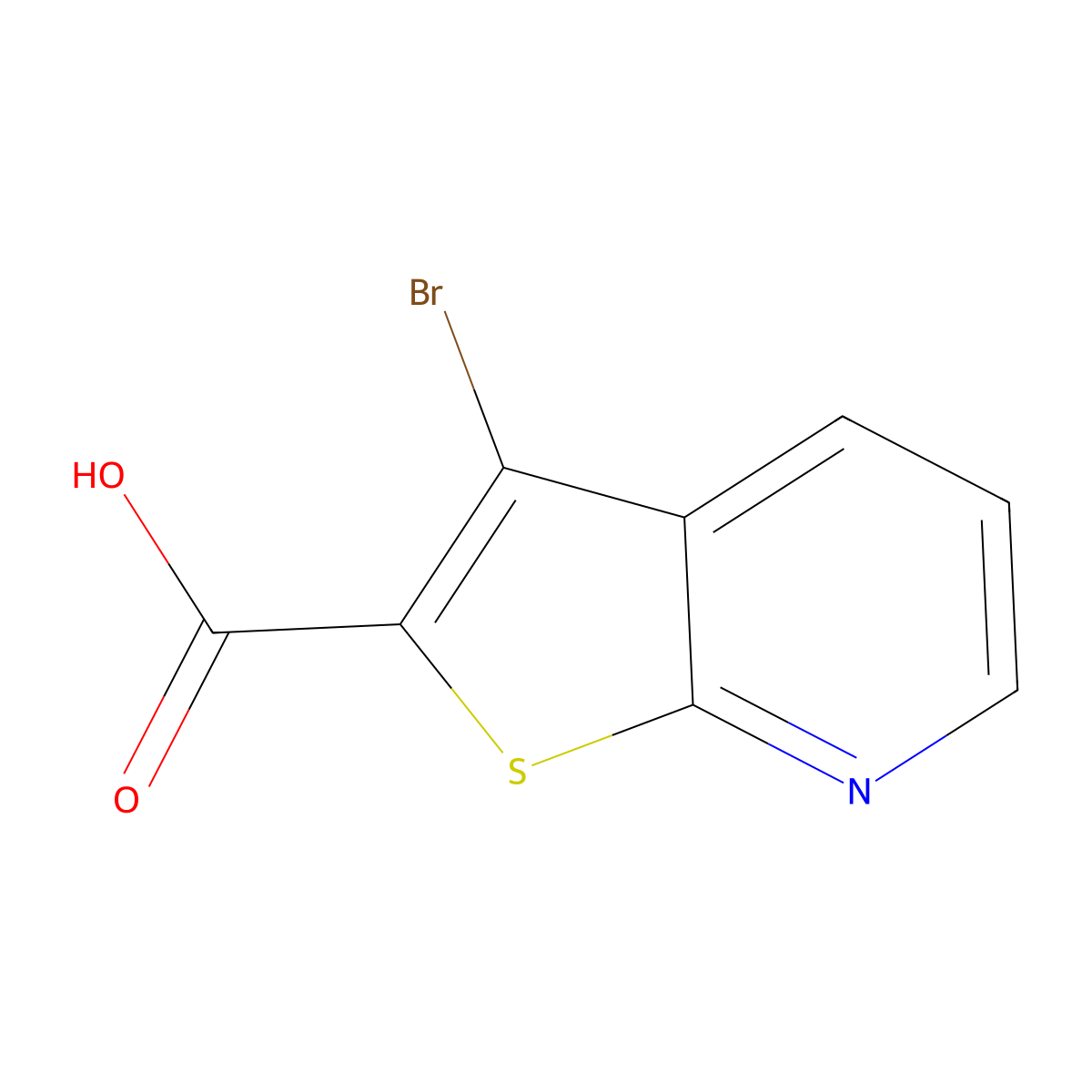 3-Bromothieno[2,3-b]pyridine-2-carboxylic acid molecular structure, CAS 72832-25-8
