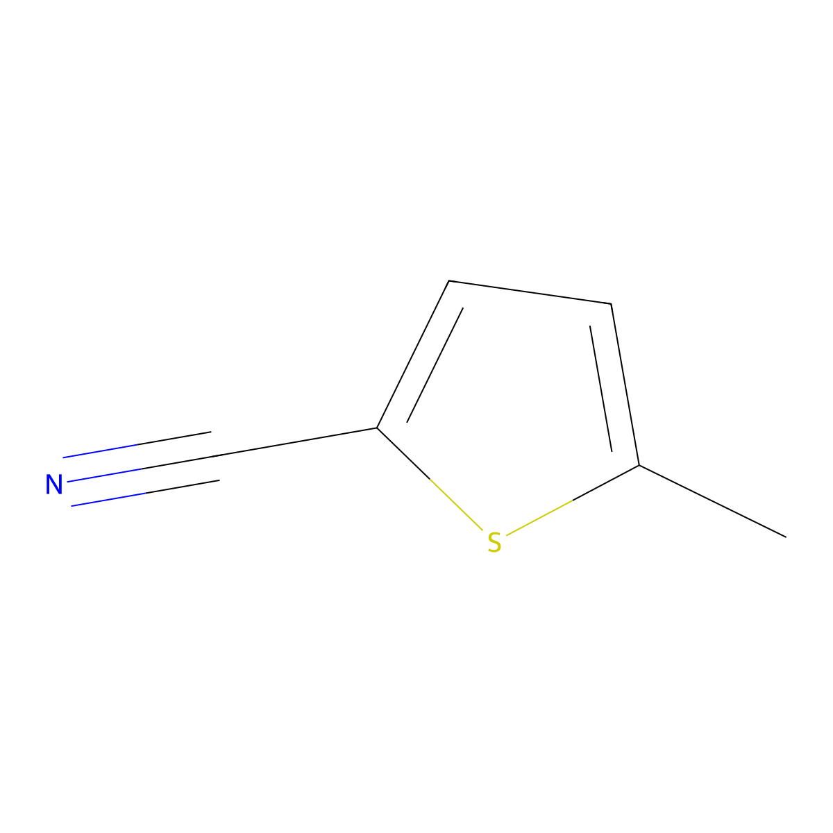 5-Methylthiophene-2-carbonitrile molecular structure, CAS 72835-25-7