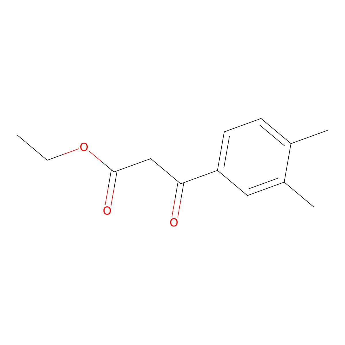 Ethyl 3-(3,4-dimethylphenyl)-3-oxopropanoate molecular structure, CAS 72835-86-0