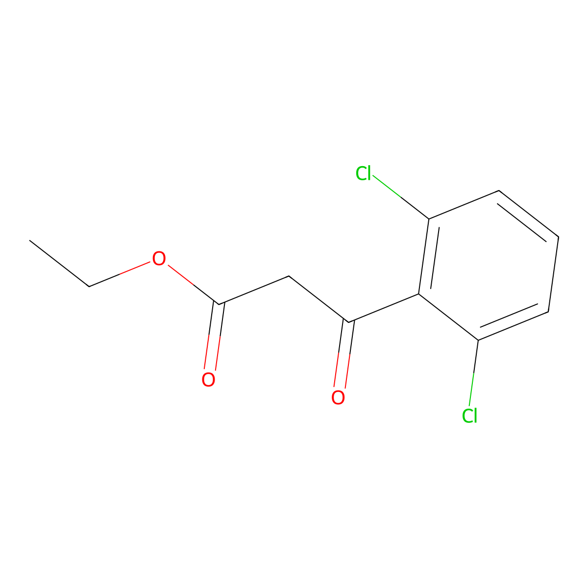 Ethyl 3-(2,6-dichlorophenyl)-3-oxopropanoate molecular structure, CAS 72835-87-1