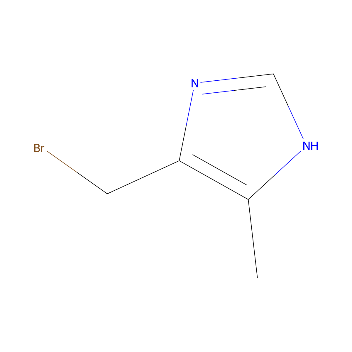 1H-Imidazole, 5-(bromomethyl)-4-methyl- molecular structure, CAS 72836-00-1