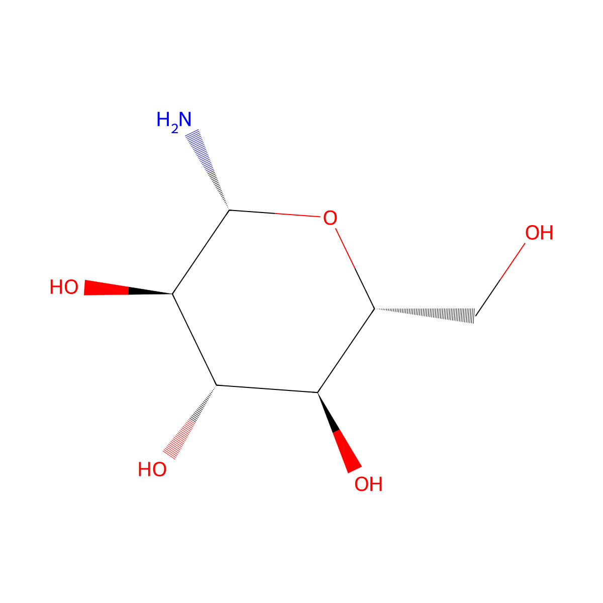Glucopyranosylamine molecular structure, CAS 7284-37-9