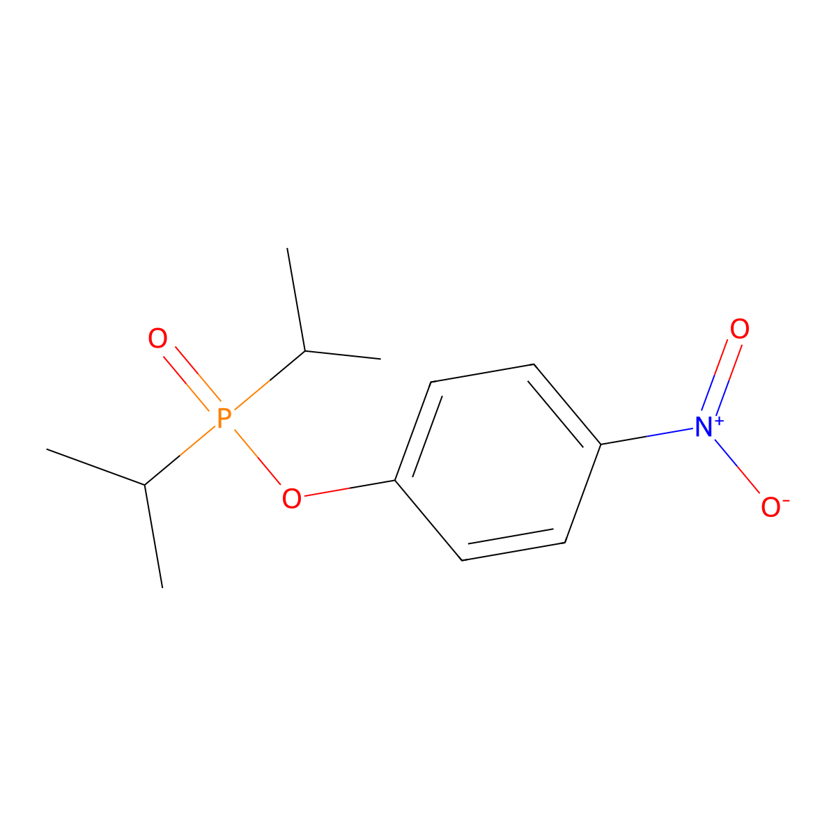 Phosphinic acid, diisopropyl-, p-nitrophenyl ester molecular structure, CAS 7284-67-5