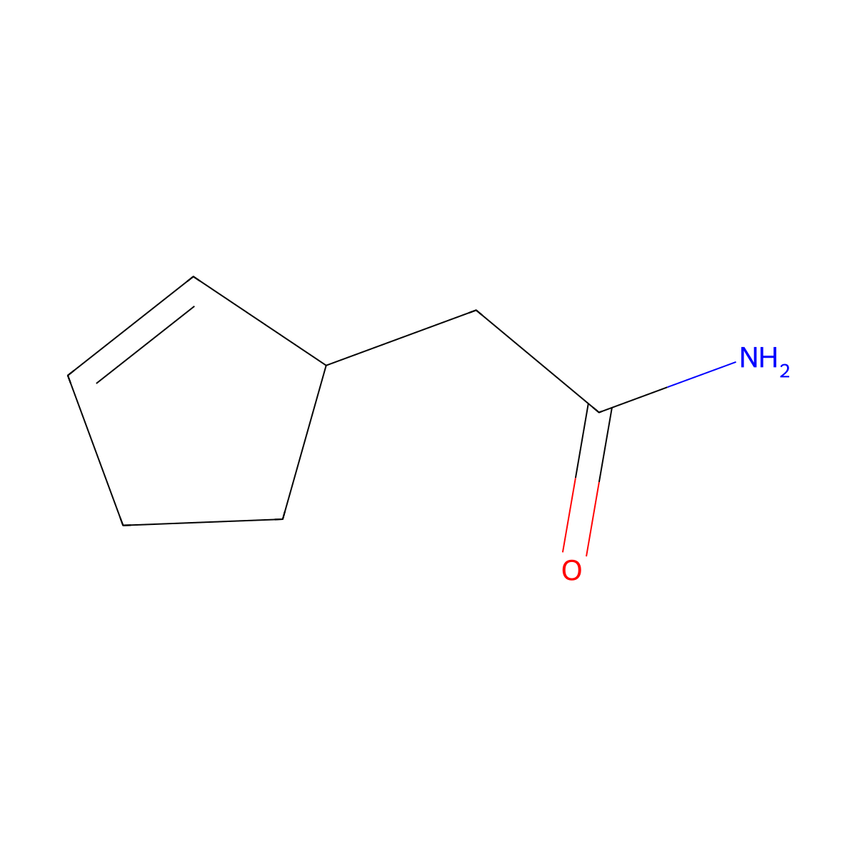 2-(Cyclopent-2-en-1-yl)acetamide molecular structure, CAS 72845-09-1